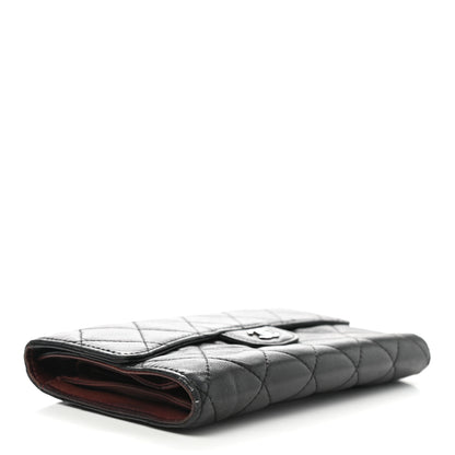 Chanel Lambskin Quilted Large Flap Wallet Black 4 of 9