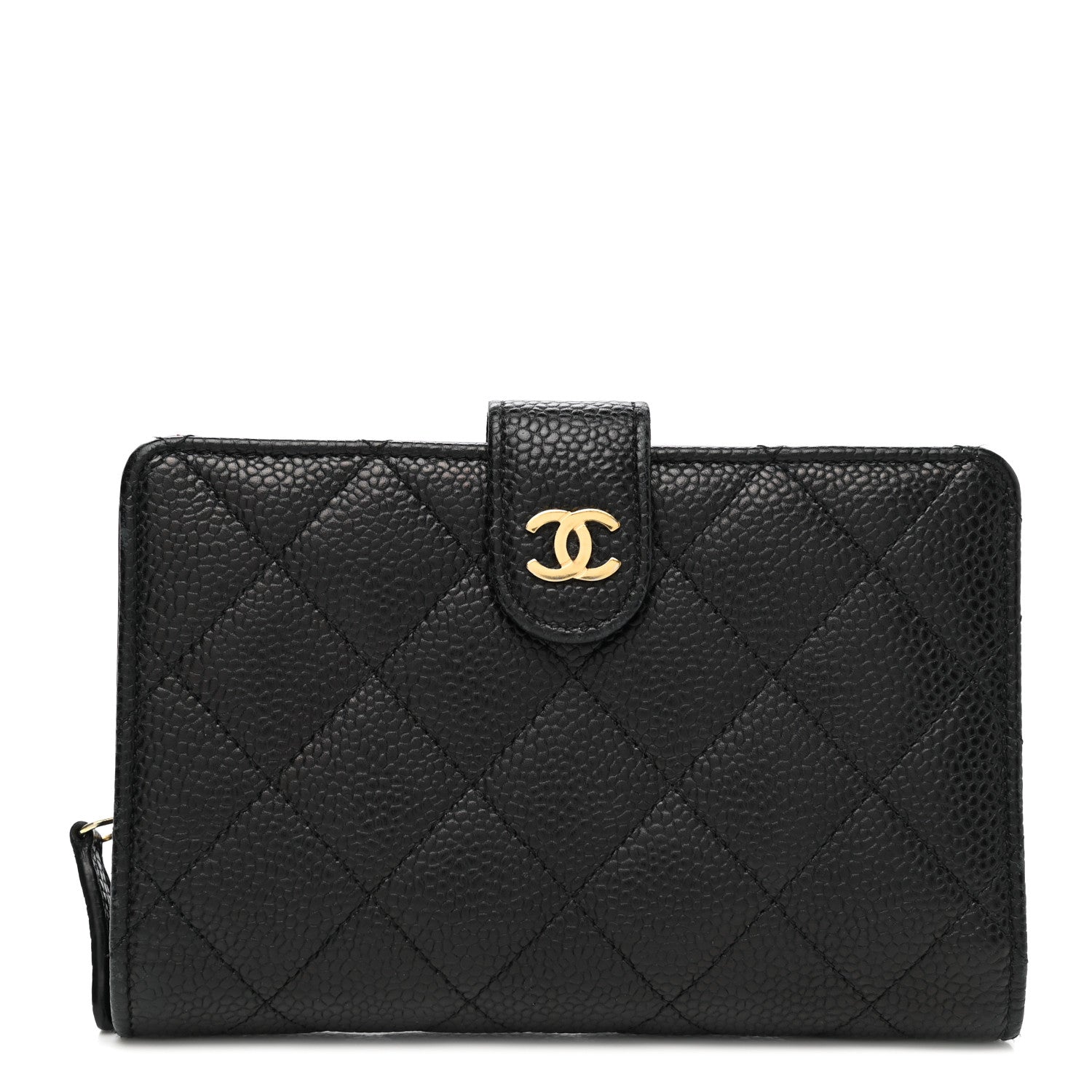 Chanel Caviar Quilted Zipped Pocket Wallet Black 1 of 12