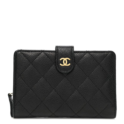 Chanel Caviar Quilted Zipped Pocket Wallet Black 1 of 12
