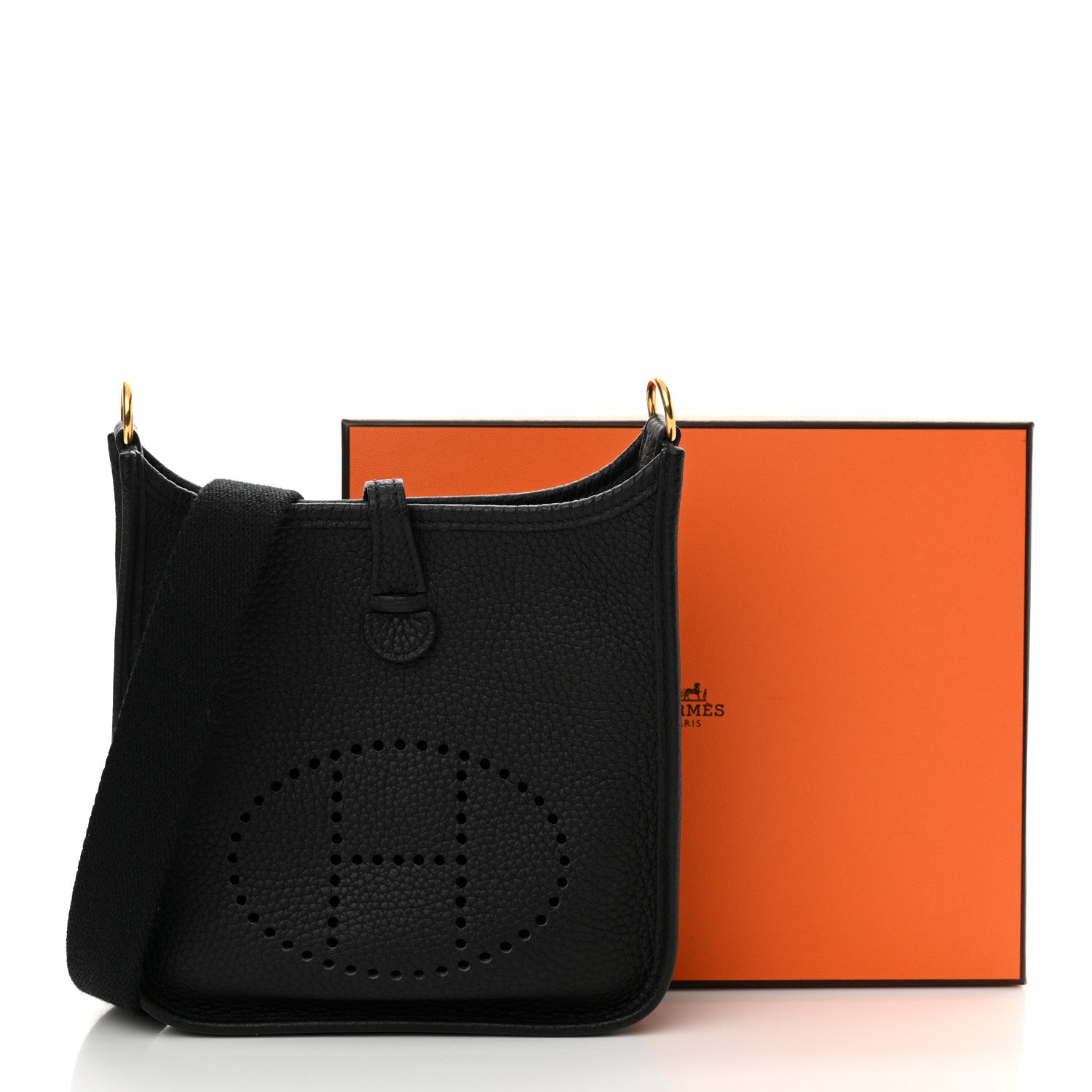 Hermes Taurillon Clemence Evelyne TPM Black 11 of 11