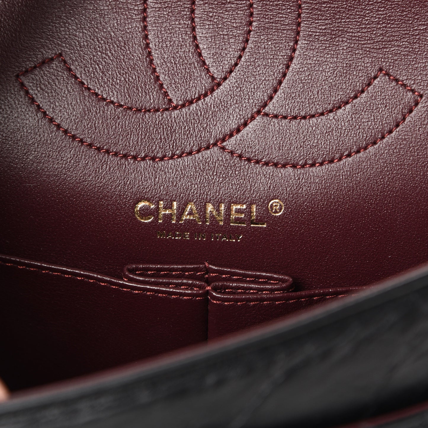 Aged Calfskin Quilted 2.55 Reissue 225 Flap Black