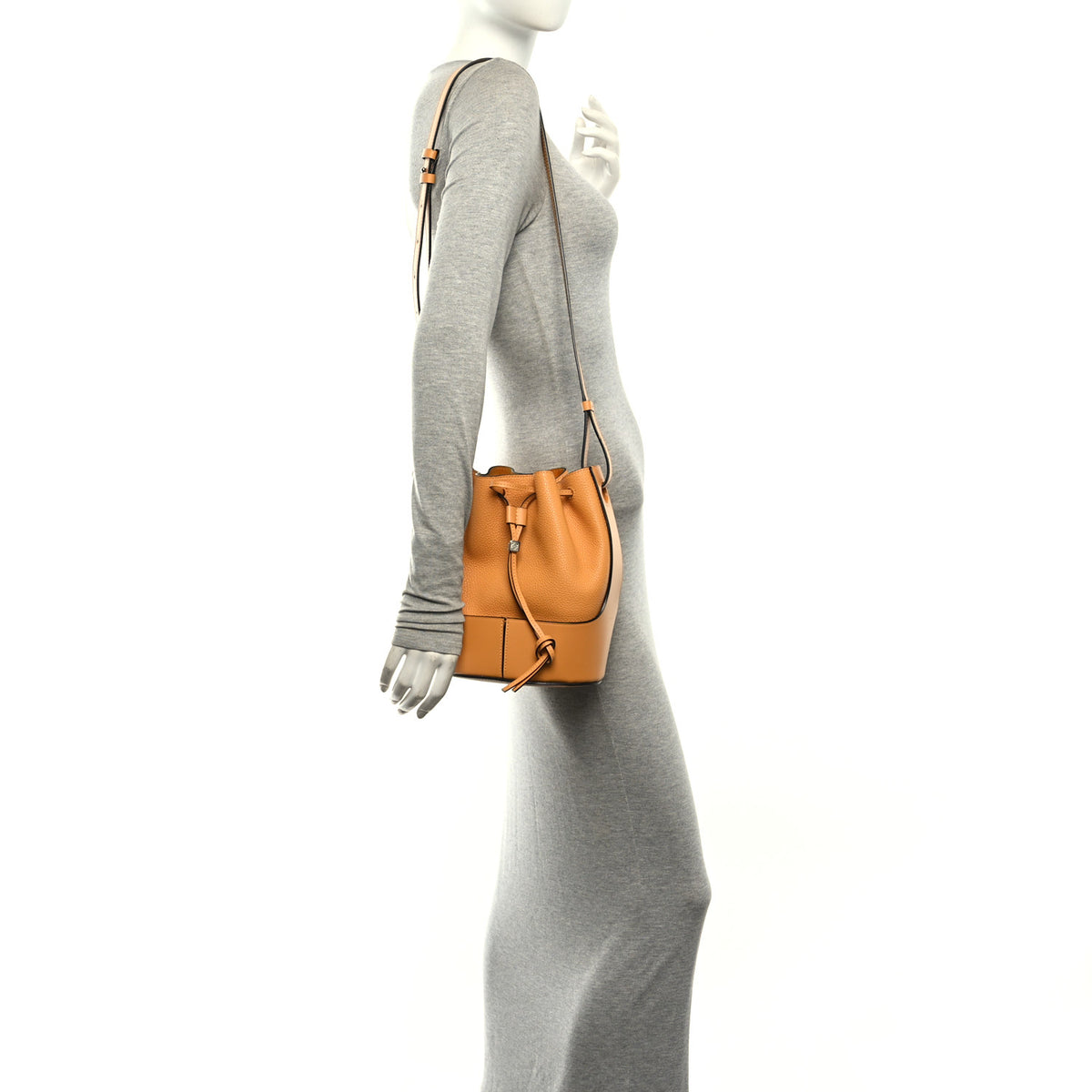 Calfskin Small Balloon Bucket Bag Yellow