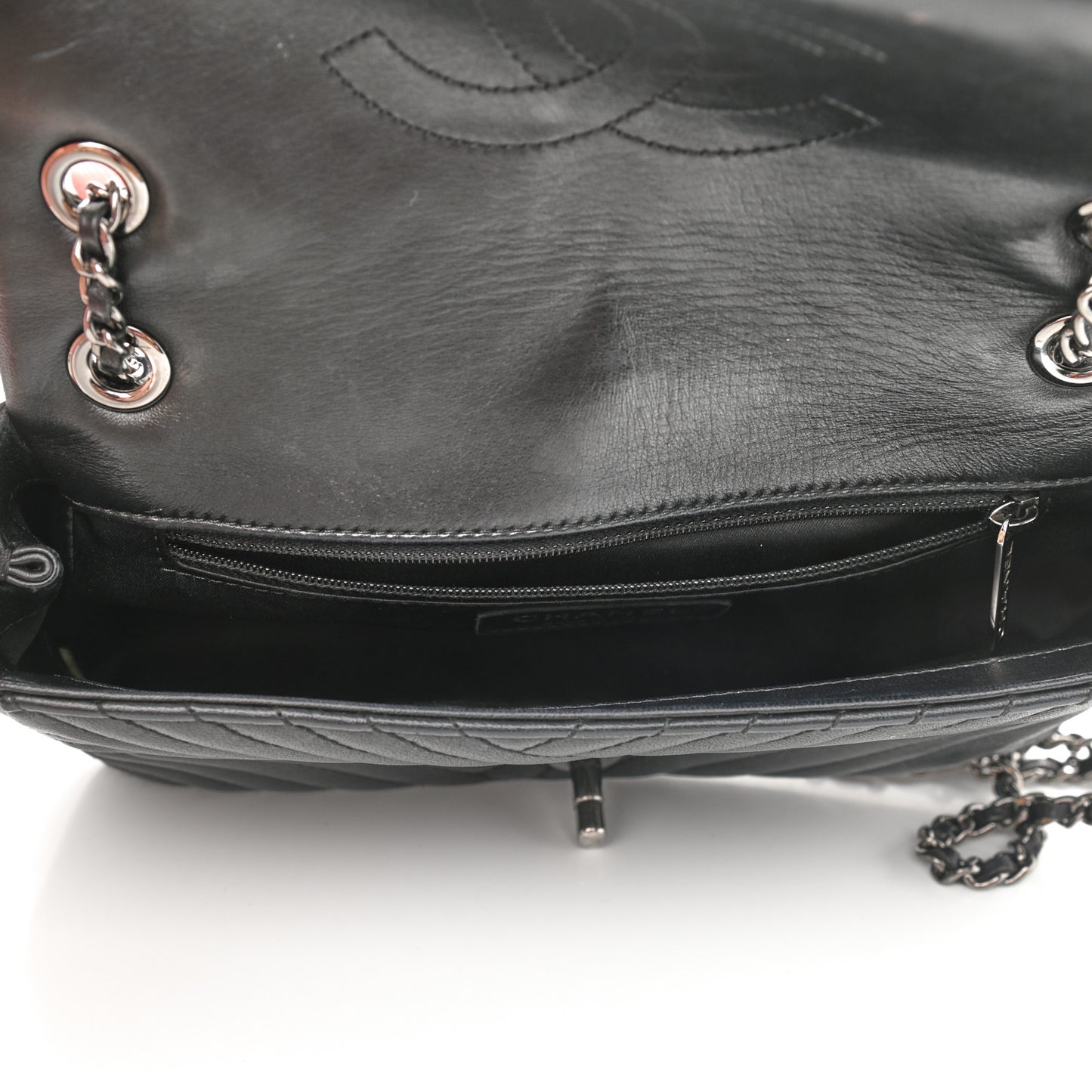 Lambskin Small CC Crossing Flap Black
