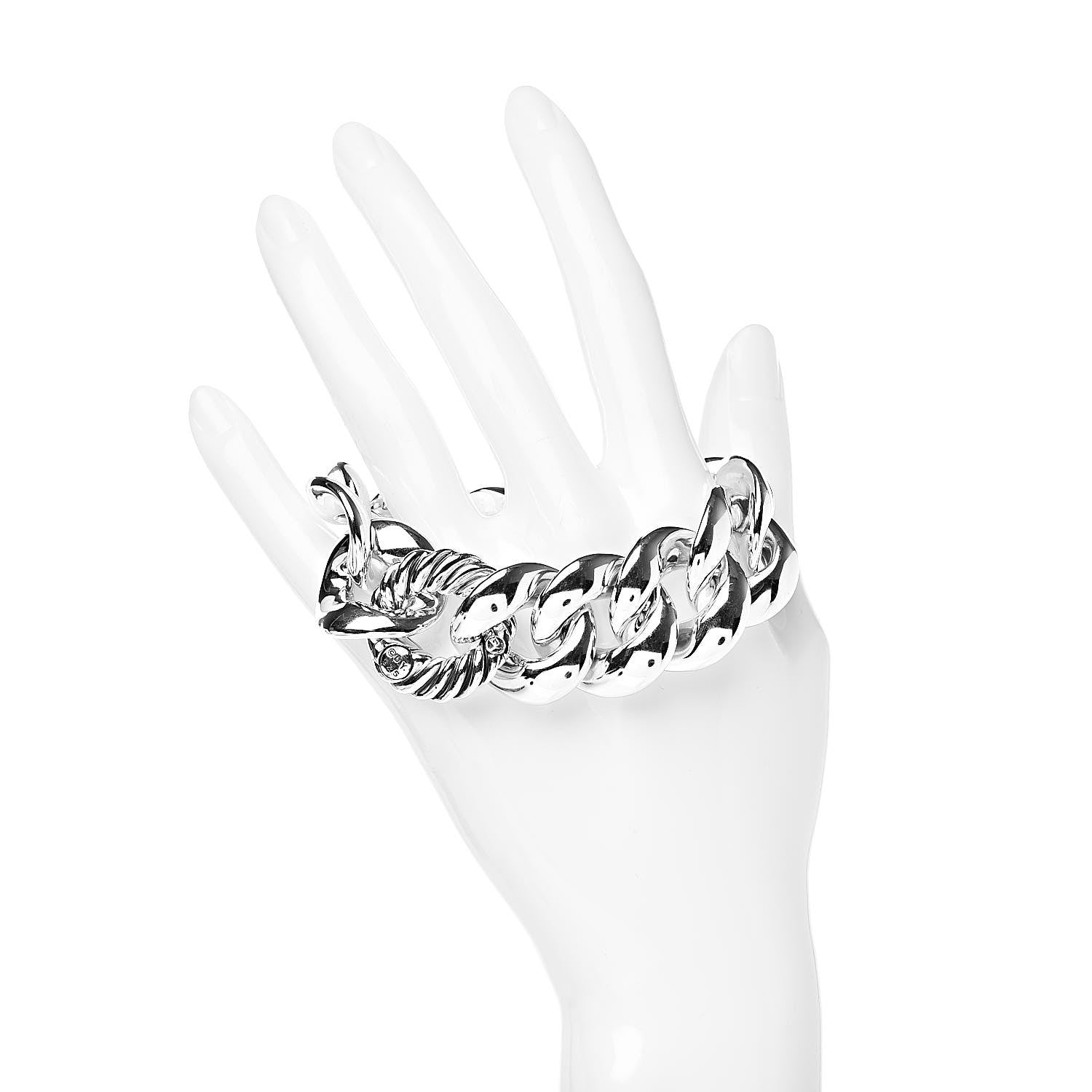 David Yurman Sterling Silver Cordelia Curb Link Bracelet 2 of 4