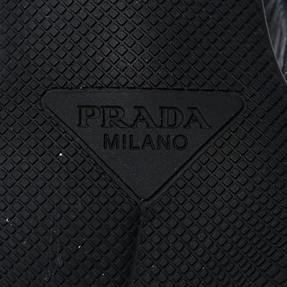 Prada Nylon Logo Pointed Toe 45mm Slingback Pumps 37 Black 7 of 8