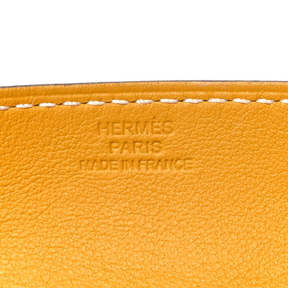 Hermes Taurillon Clemence Mini Mises et Relances Change Tray Jaune Ambre Fauve 5 of 6