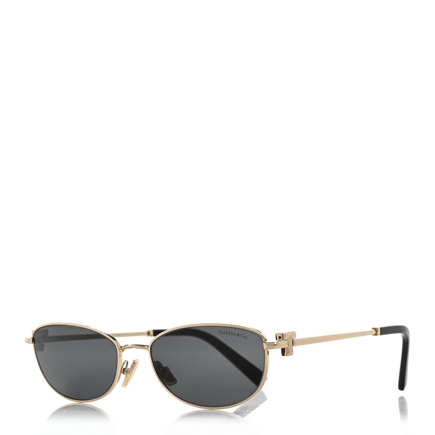 Metal T Oval Sunglasses TF3115 Gold Black