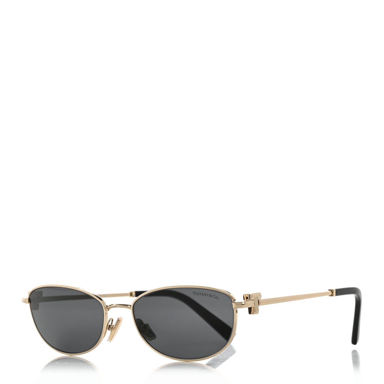 Tiffany Metal T Oval Sunglasses TF3115 Gold Black 1 of 8