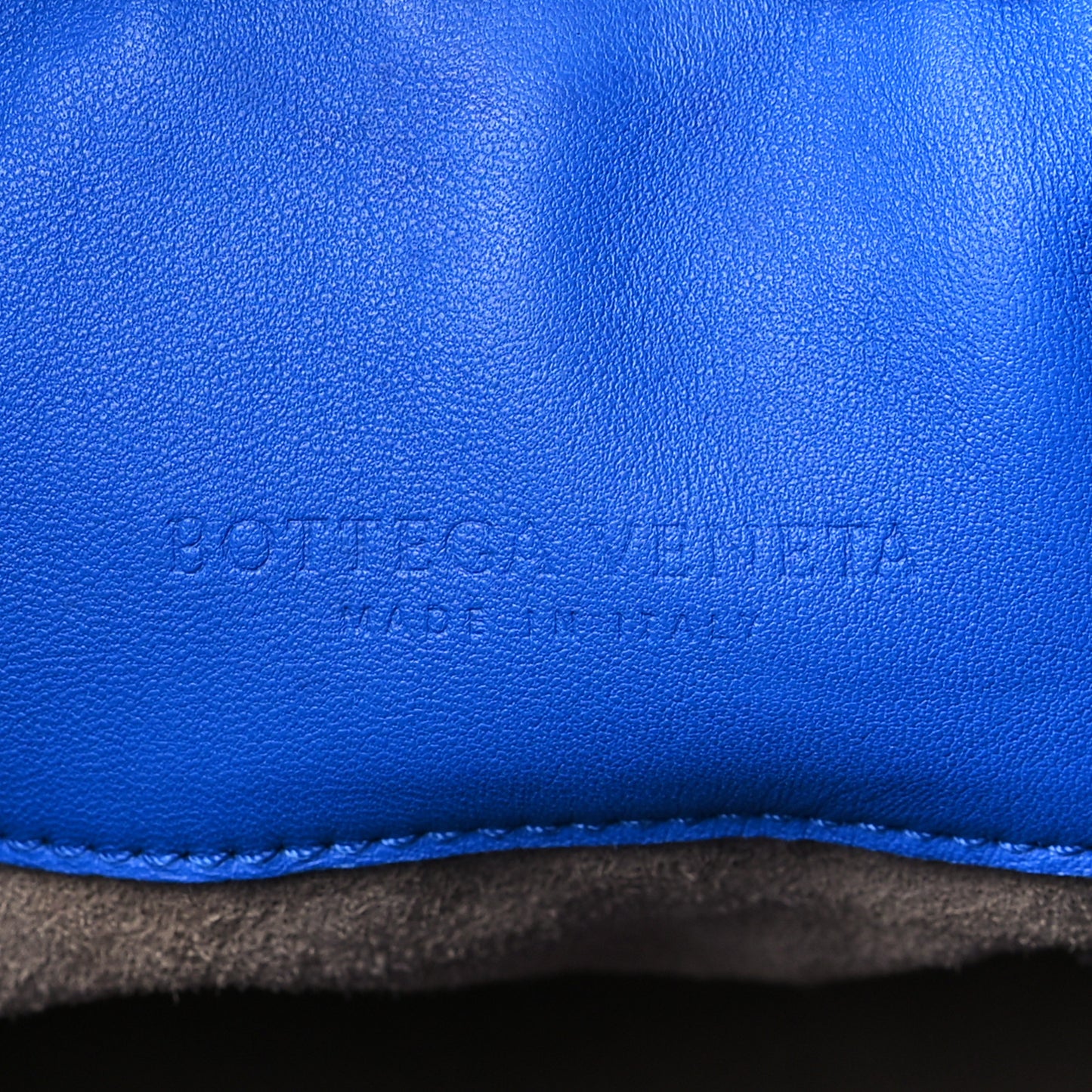 Nappa Intrecciato Parachute Bag Signal Blue