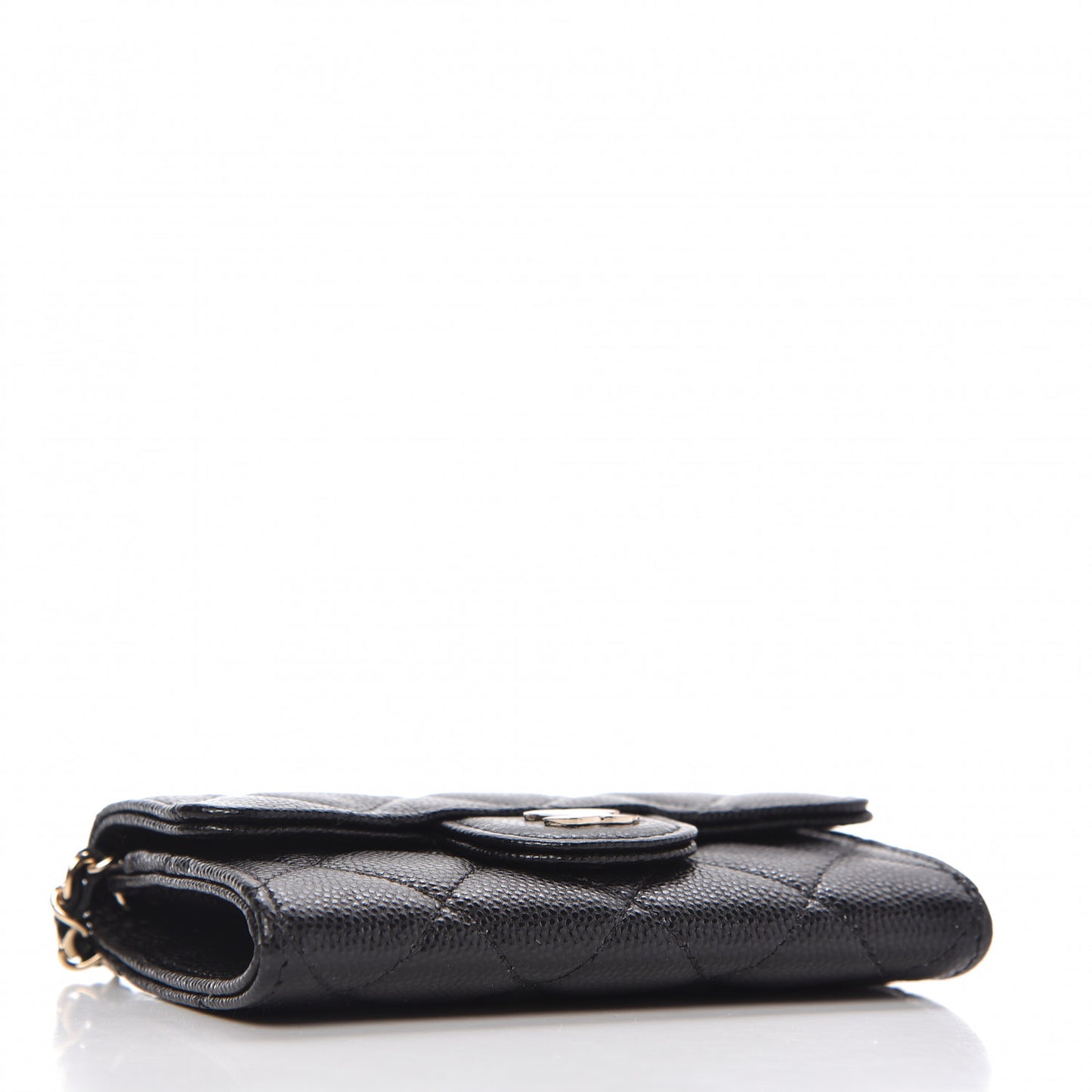 Caviar Quilted Flap Classic Belt Bag Black