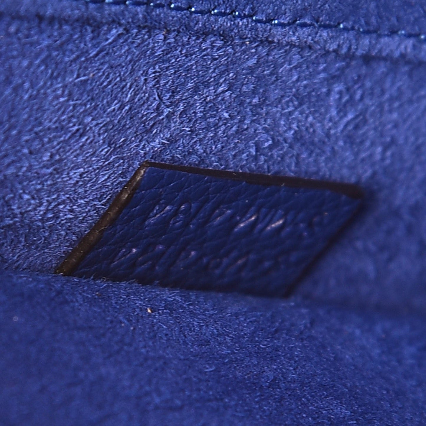 Drummed Calfskin Nano Luggage Indigo
