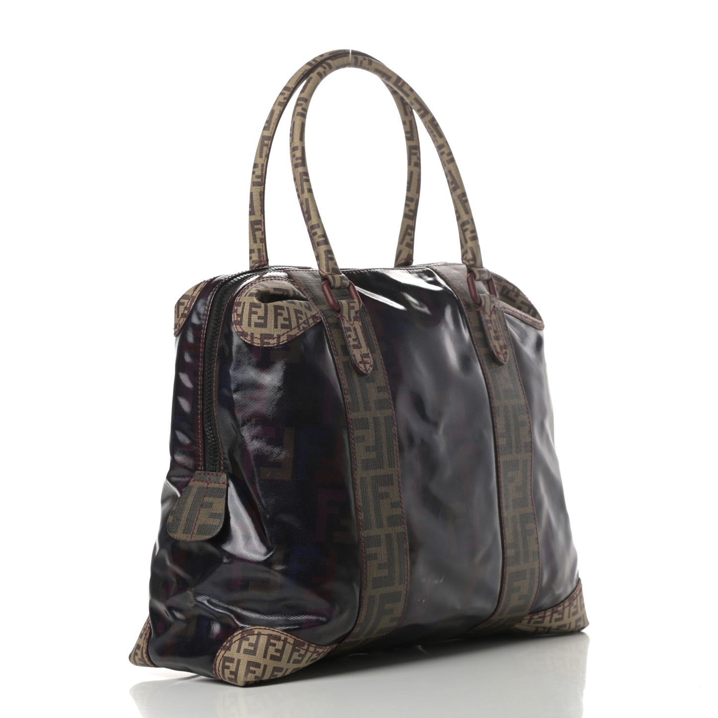 Zucca Zucchino Spalmati Large Mixed Media B Mix Tote Multicolor Tobacco