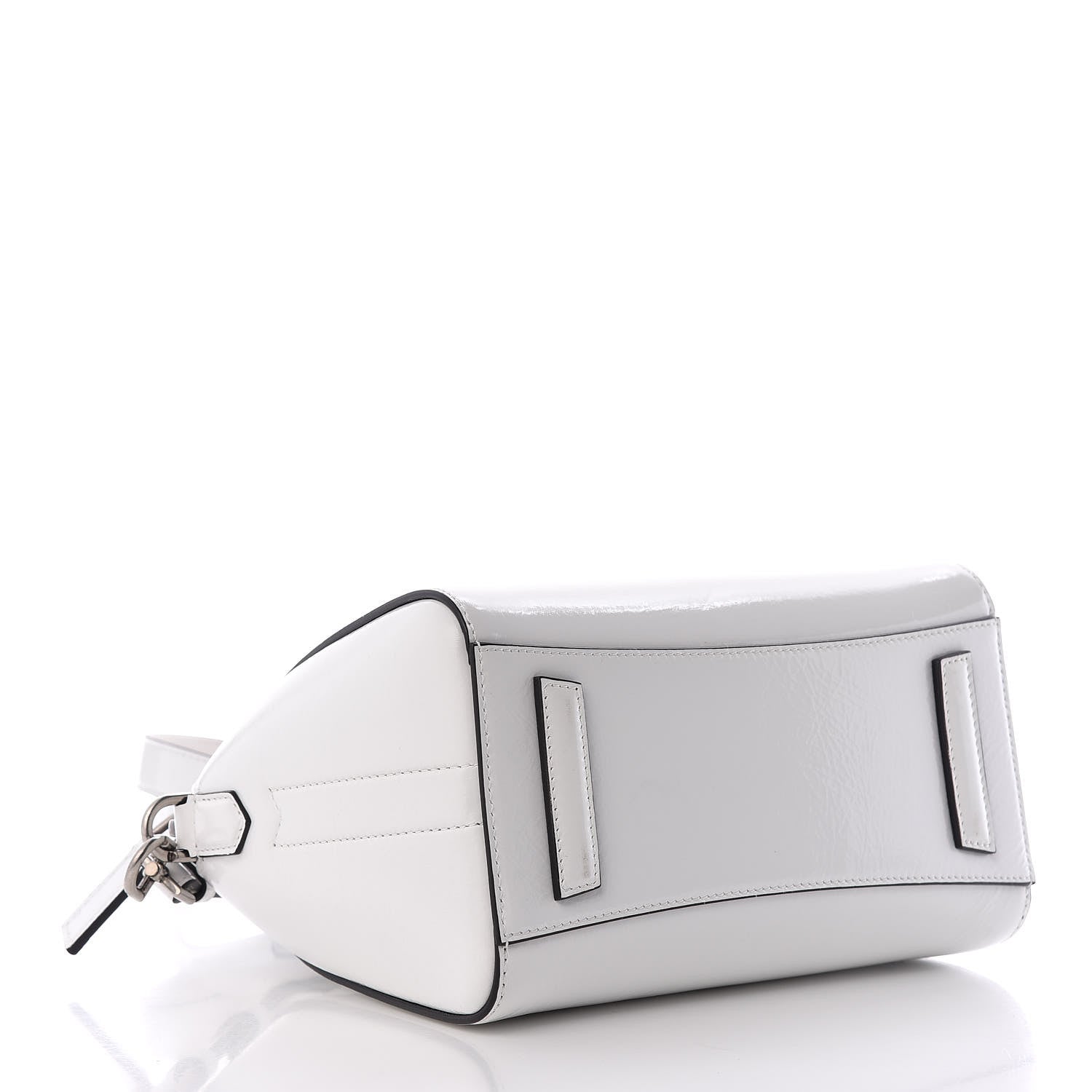Givenchy Crinkled Patent Calfskin Mini Antigona White 4 of 9