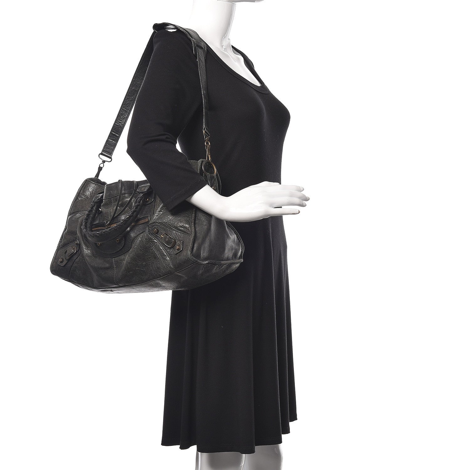 Balenciaga Agneau Classic Hardware Part Time Anthracite 2 of 16