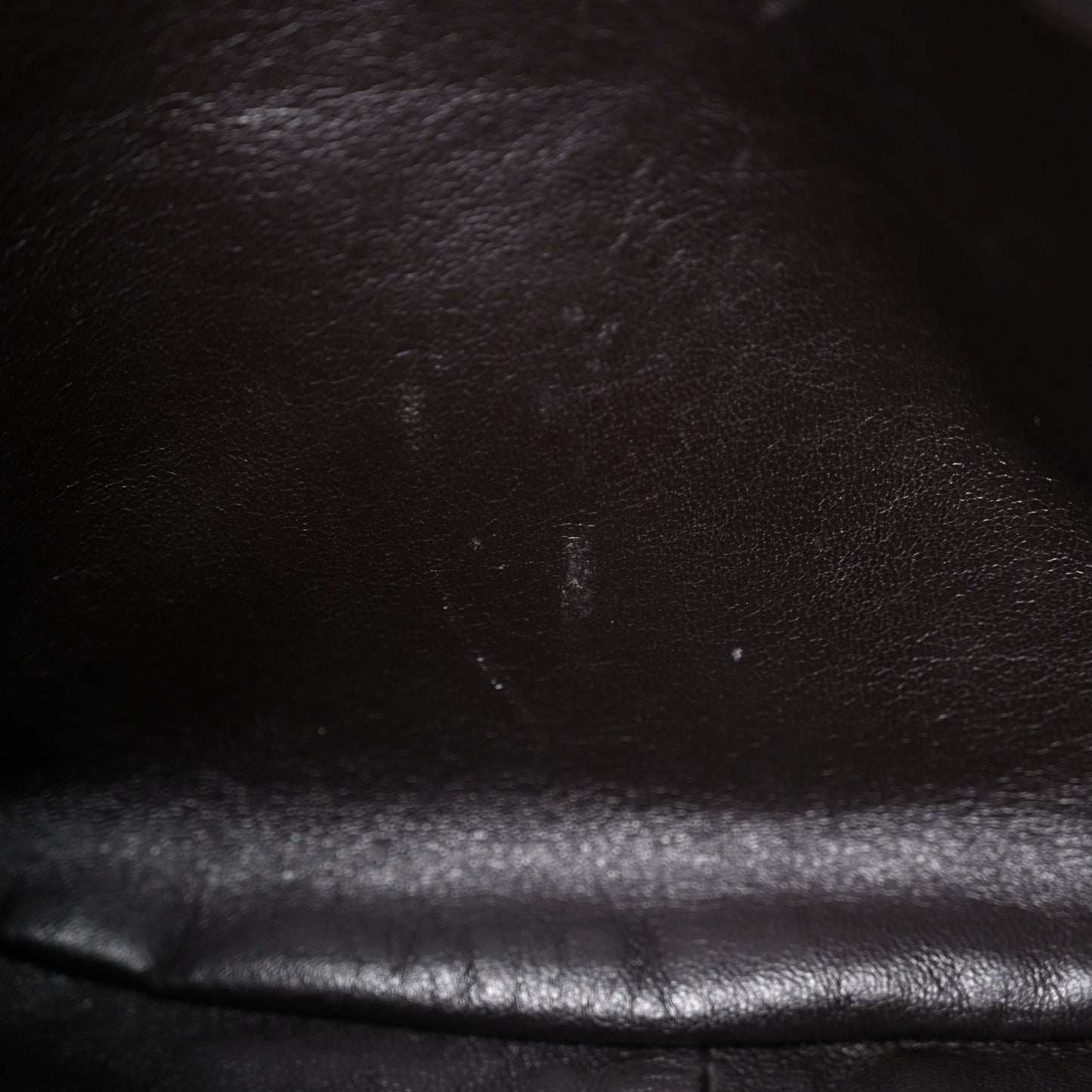 Caviar Half Moon Large Flap Dark Brown