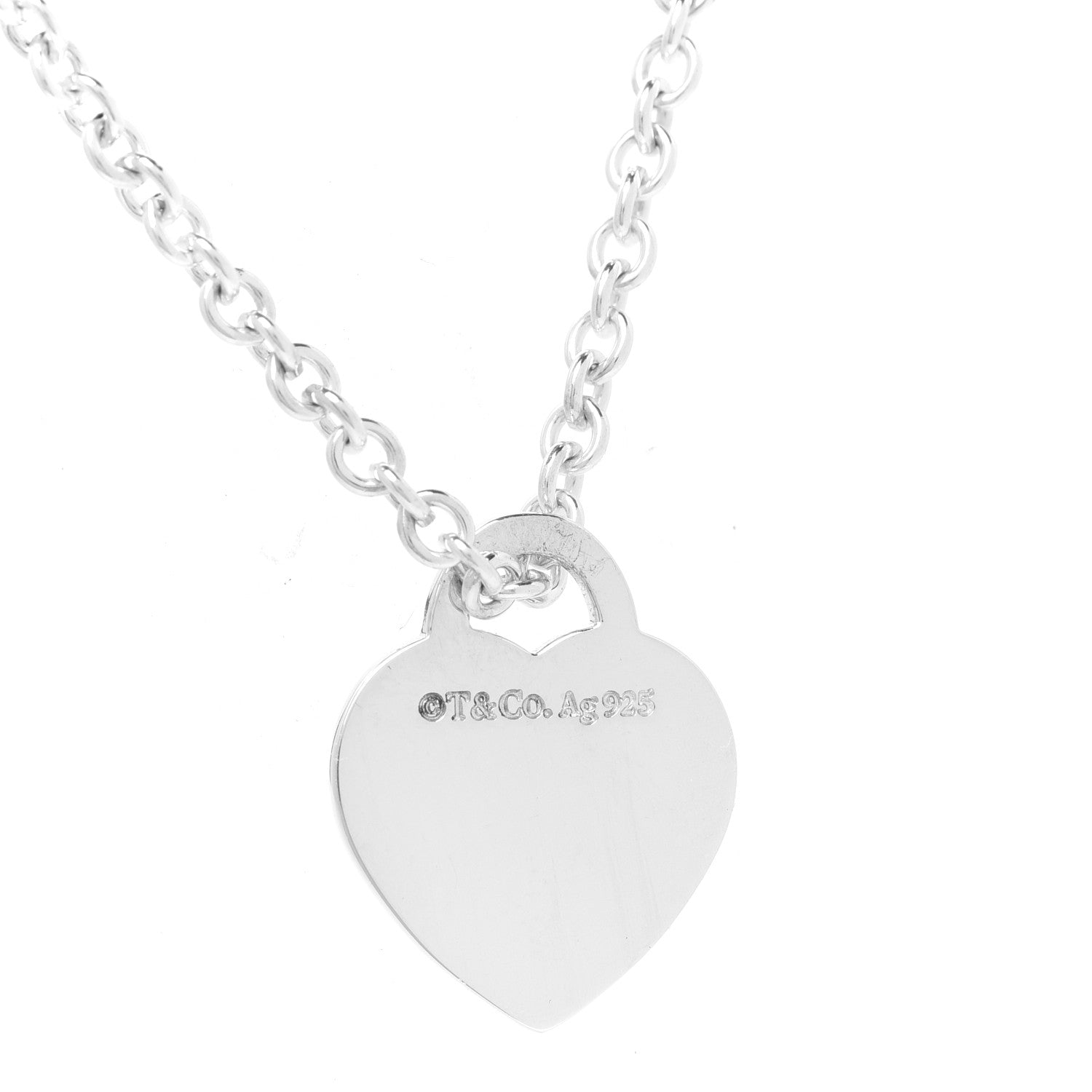 Tiffany Sterling Silver Small Return to Tiffany Heart Pendant Necklace 6 of 7