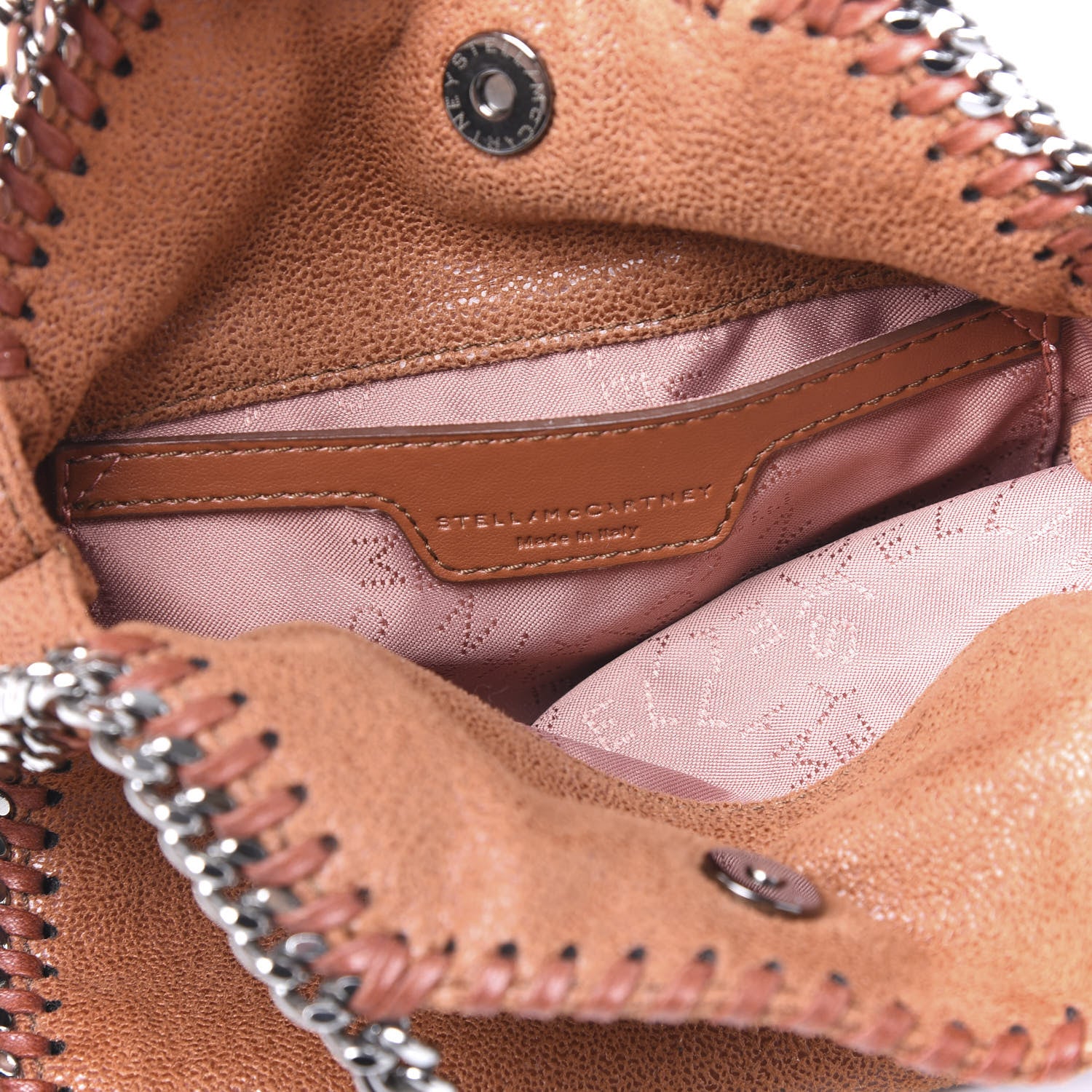 Stella McCartney Shaggy Deer Tiny Falabella Fold Over Cognac 6 of 10