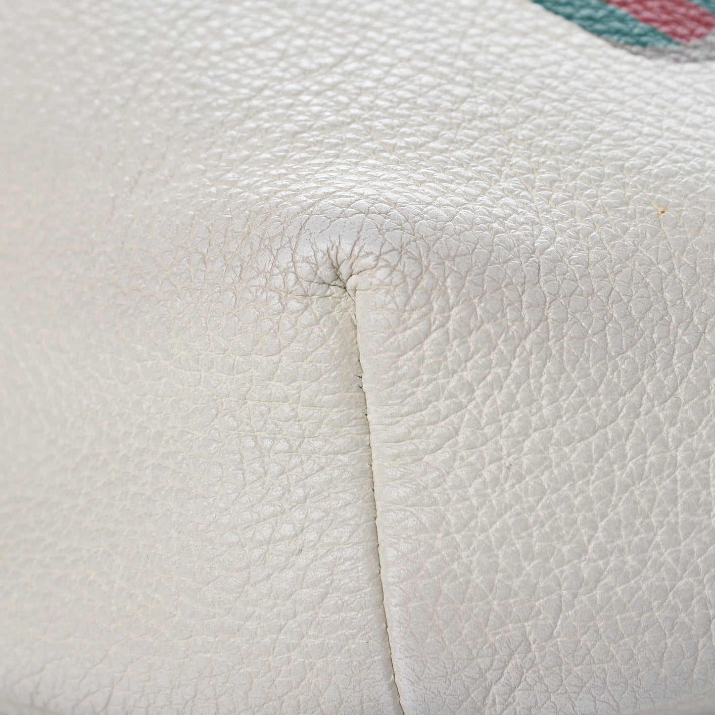 Grained Calfskin Coco Capitan Logo Belt Bag White