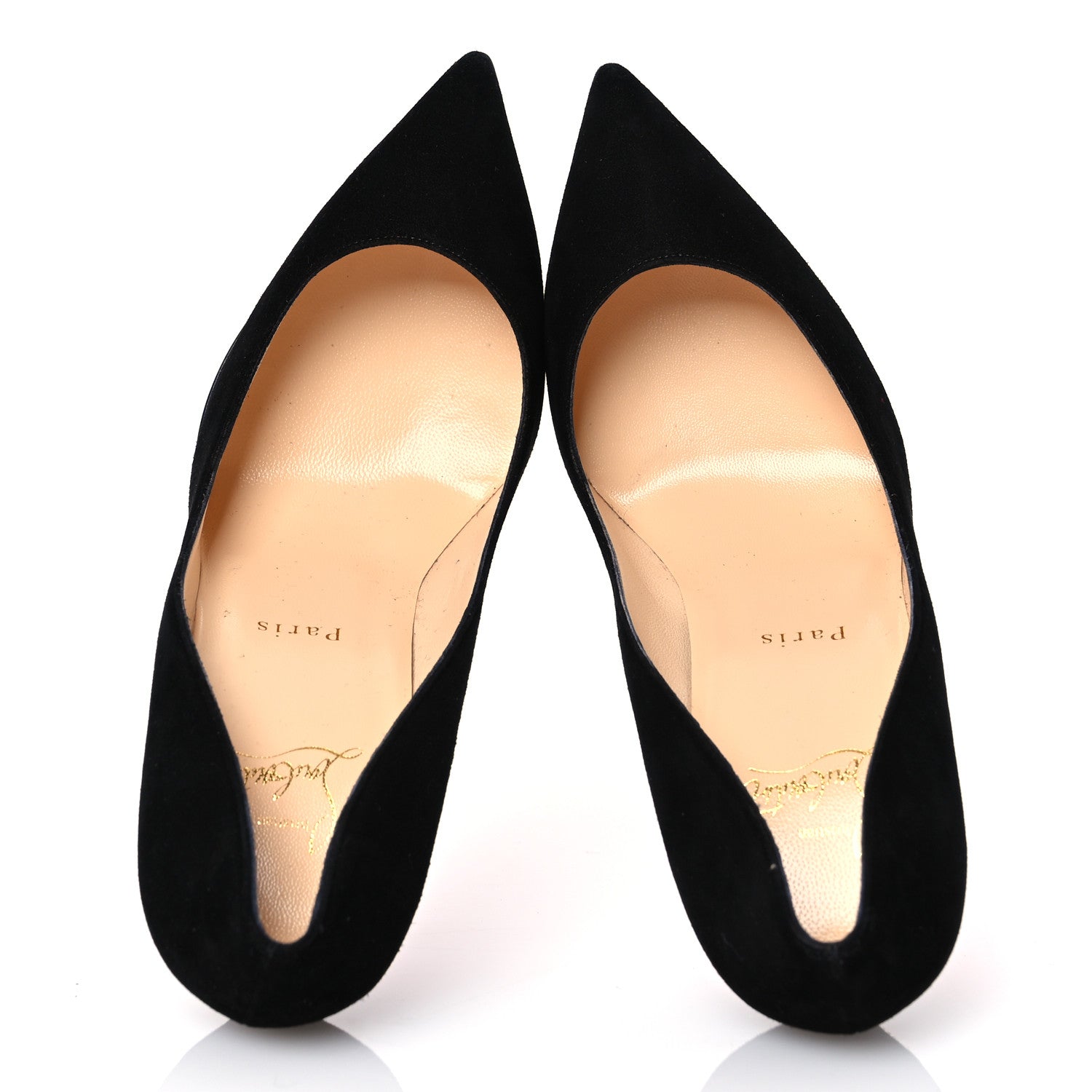 Christian Louboutin Suede Pigalle Follies 100 Pumps 39.5 Black 2 of 11