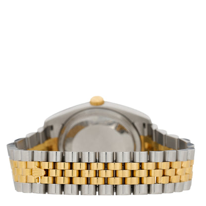 Rolex Stainless Steel 18K Yellow Gold Diamond 36mm Oyster Perpetual DateJust Watch Silver Jubilee 116233 3 of 4