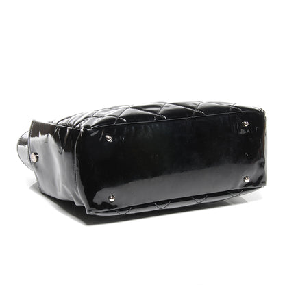 Chanel Vinyl Quilted Paris Biarritz Large Tote Black 3 of 8