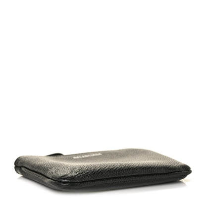 Balenciaga Grained Calfskin Coin Card Holder Black 4 of 9