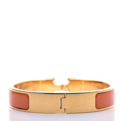 Hermes Enamel Narrow Clic Clac H Bracelet PM Orange 3 of 6