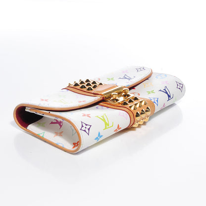 Louis Vuitton Monogram Multicolor Courtney Clutch White 4 of 8