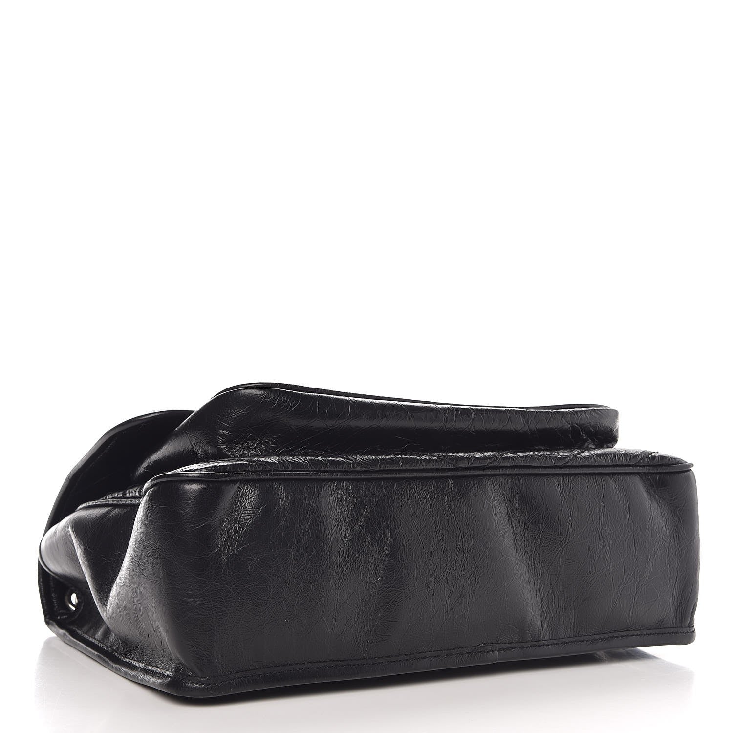 Saint Laurent Crinkled Calfskin Matelasse Monogram Large Niki Chain Satchel Black 4 of 9