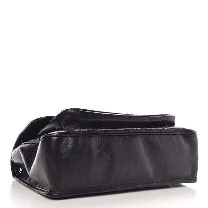 Saint Laurent Crinkled Calfskin Matelasse Monogram Large Niki Chain Satchel Black 4 of 9