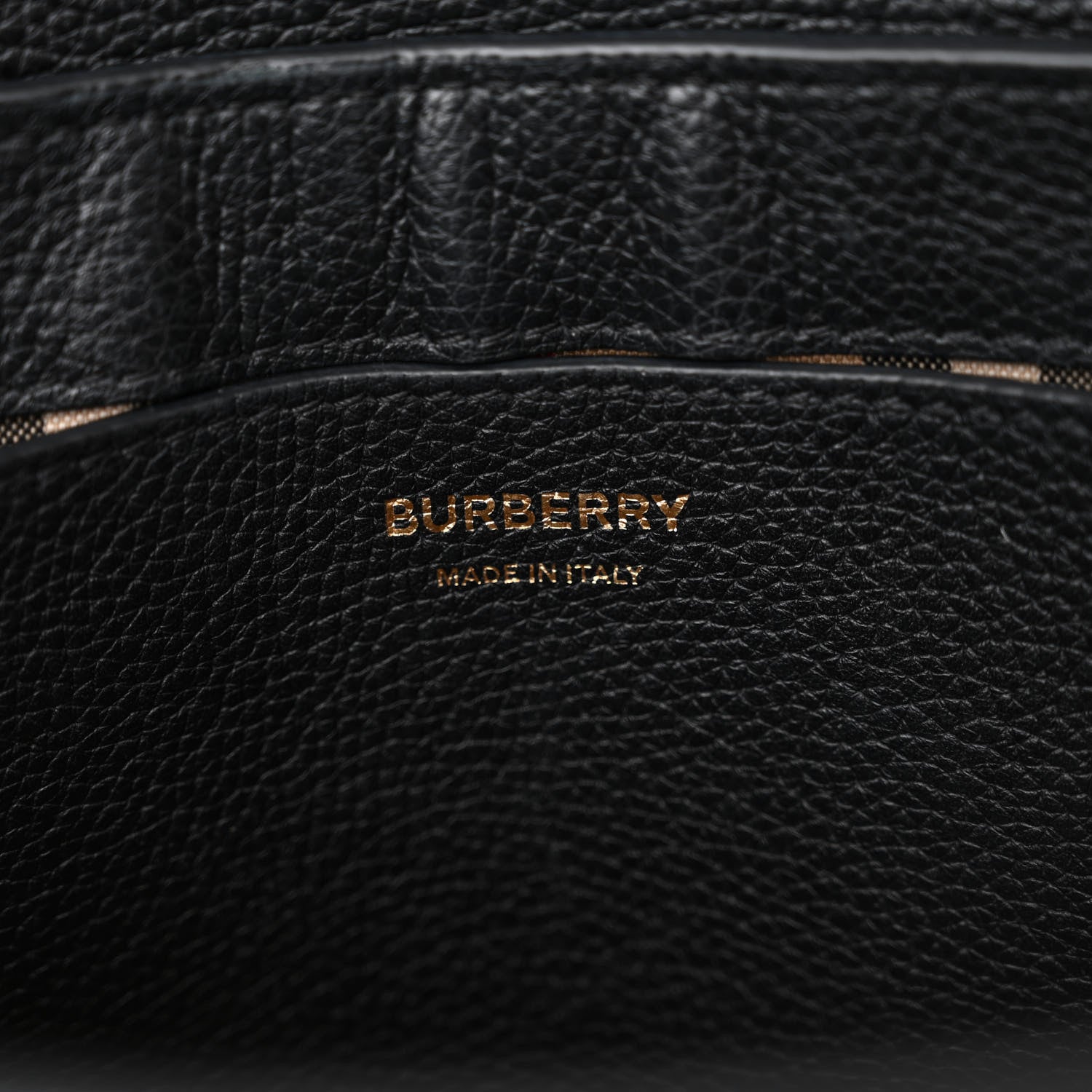 Burberry Grainy Calfskin Vintage Check Note Crossbody Bag Black 6 of 15
