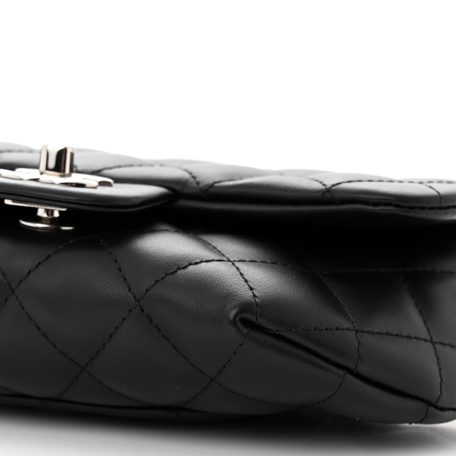 Chanel Calfskin Quilted CC Uniform Flap Belt Bag Black 11 of 11