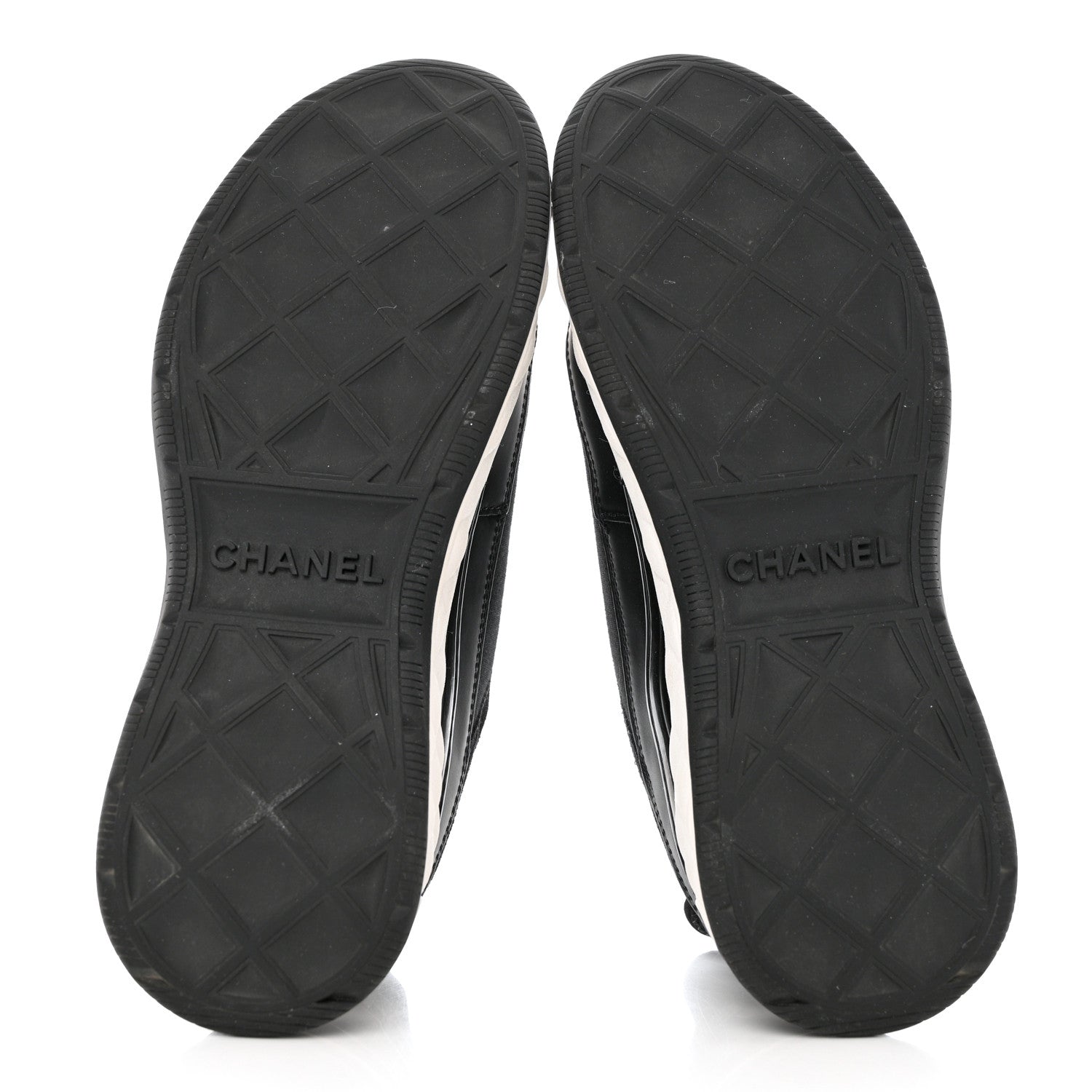 Chanel Velvet Calfskin Mixed Fibers CC Sneakers 37.5 Black 5 of 11