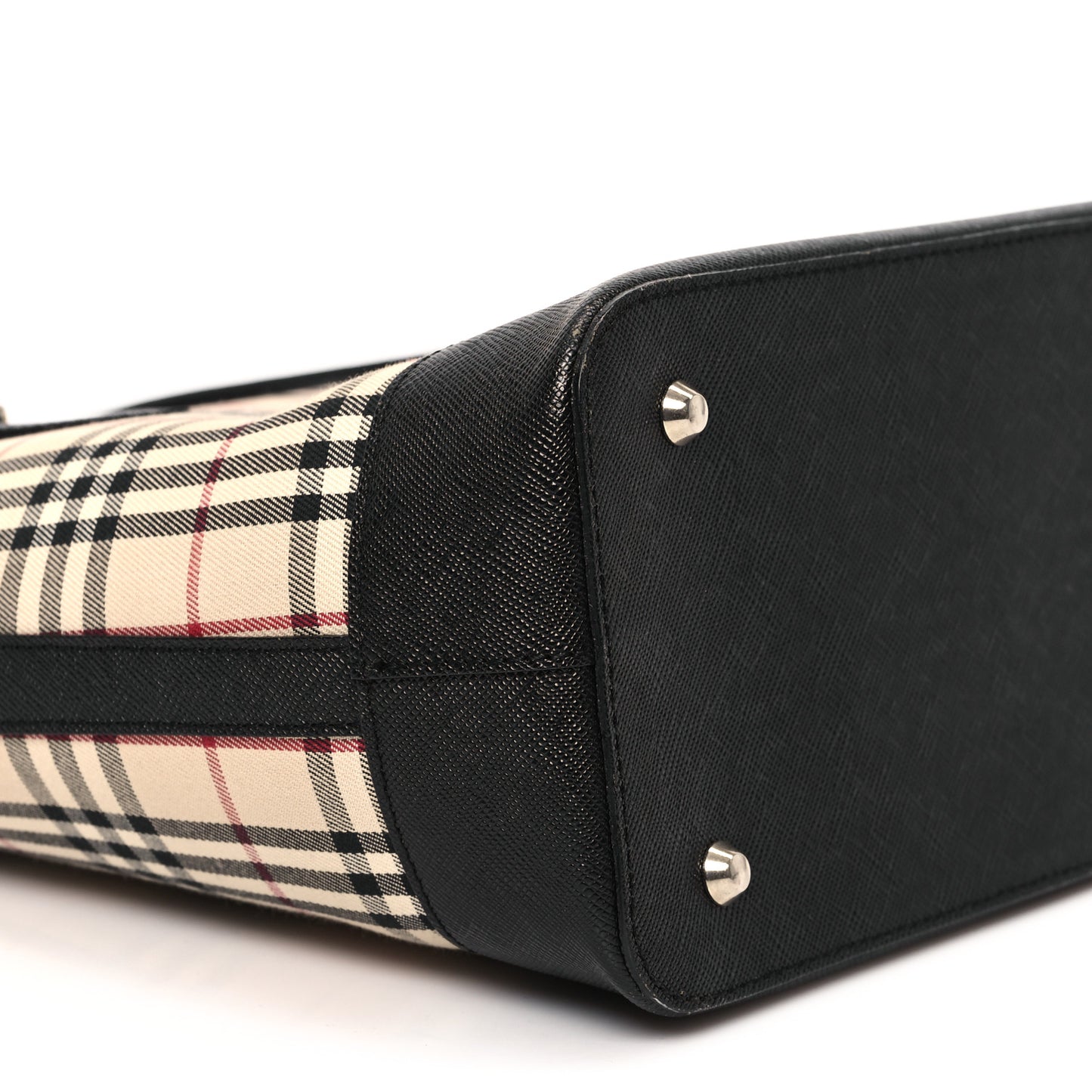Canvas House Check Small Tote Black