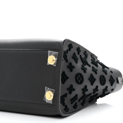 Louis Vuitton Calfskin Monogram Tufting On My Side Black 9 of 10