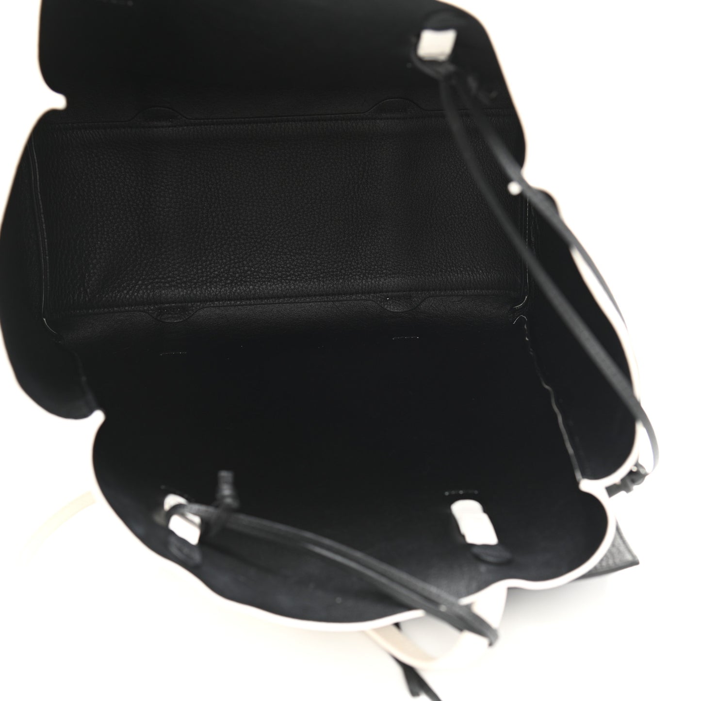 Smooth Calfskin Double Sided Small Everyday Tote Optic White Black