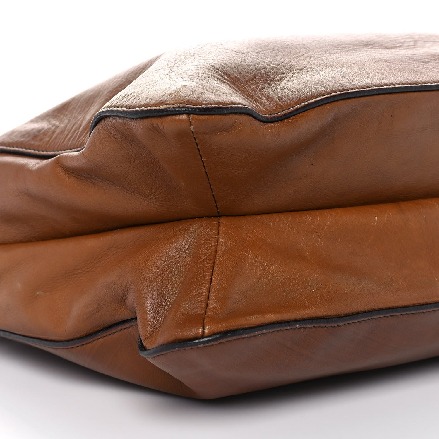 Prada Soft Calf Tote Brown 6 of 8