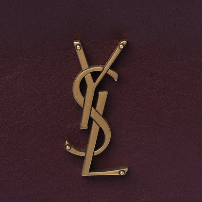 Saint Laurent Lambskin Monogram Lou Camera Bag Burgundy 13 of 14