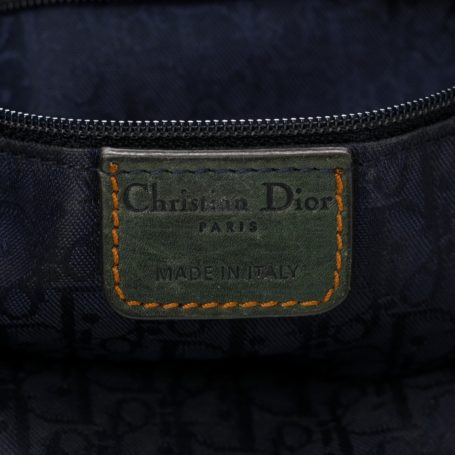 Christian Dior Calfskin Medium Gaucho Double Saddle Bag Green 6 of 19