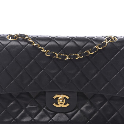 Chanel Lambskin Quilted Medium Double Flap Black 15 of 15