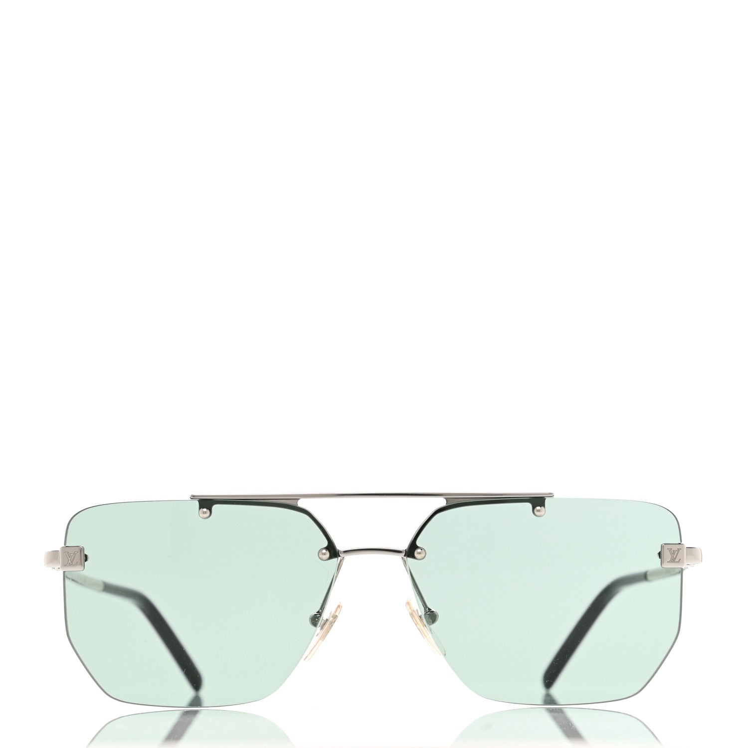Louis Vuitton Metal Aviator Sunglasses Z1201W Blue 2 of 9