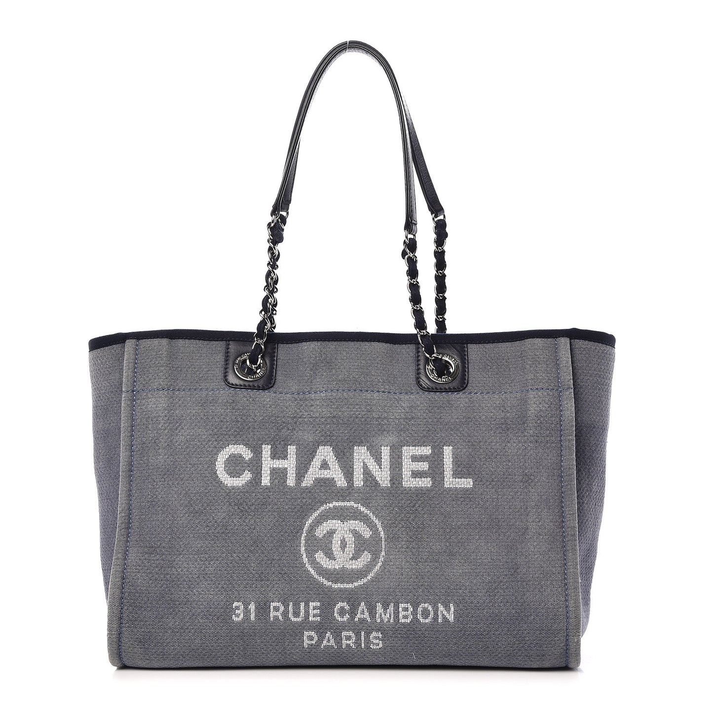 Canvas Small Deauville Tote Denim Blue