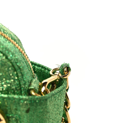 Prada Lurex Chain Crossbody Bag Green 12 of 13