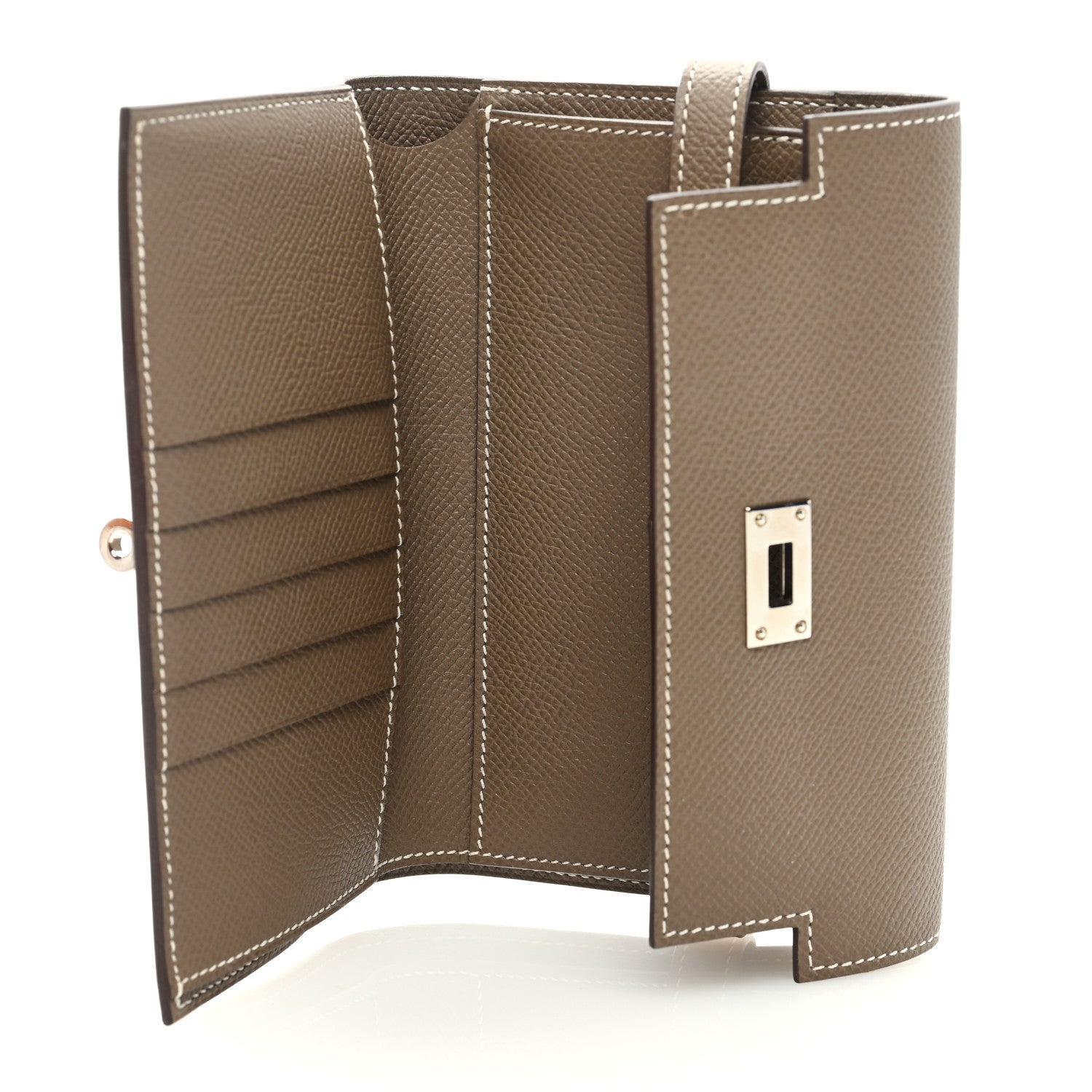 Hermes Epsom Medium Kelly Wallet Etoupe 5 of 6