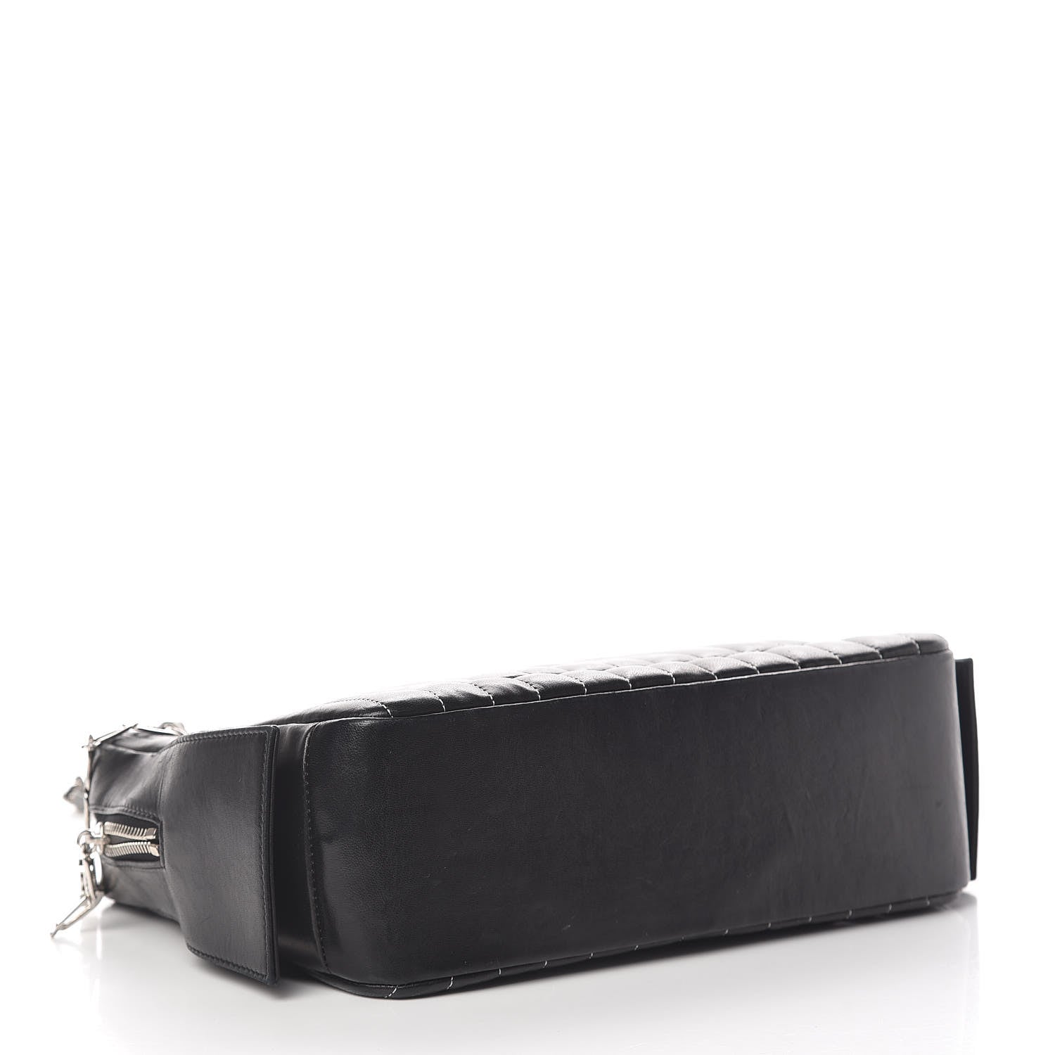 Chanel Lambskin Vertical Quilted Mademoiselle Camera Case Black 4 of 21
