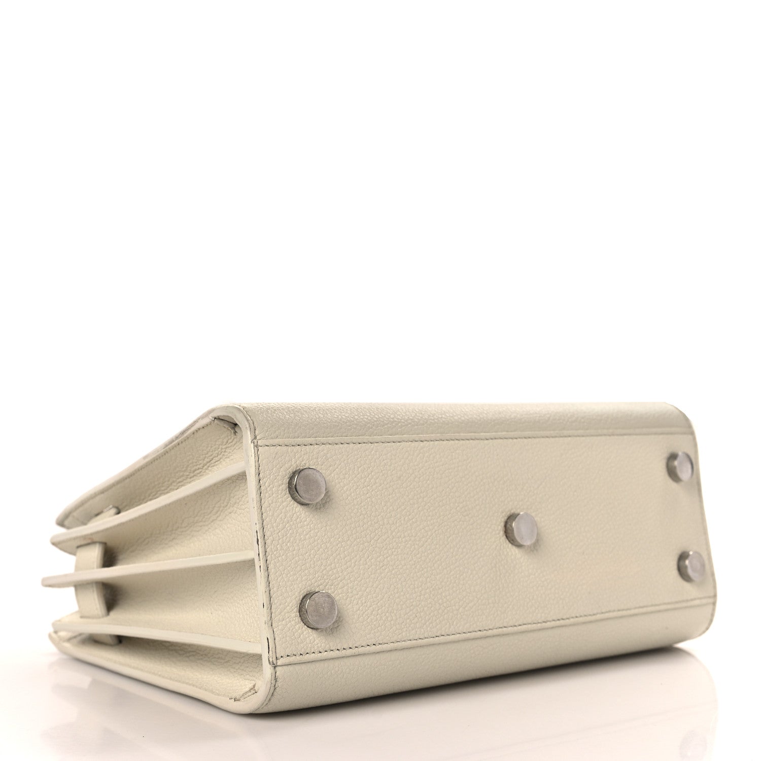Saint Laurent Grained Calfskin Nano Sac De Jour Dove White 4 of 12