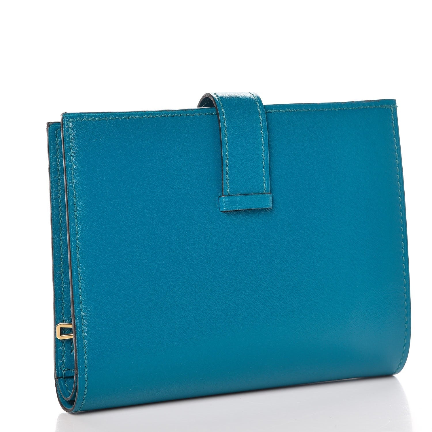 Hermes Tadelakt Bearn Compact Wallet Bleu Izmir 3 of 8