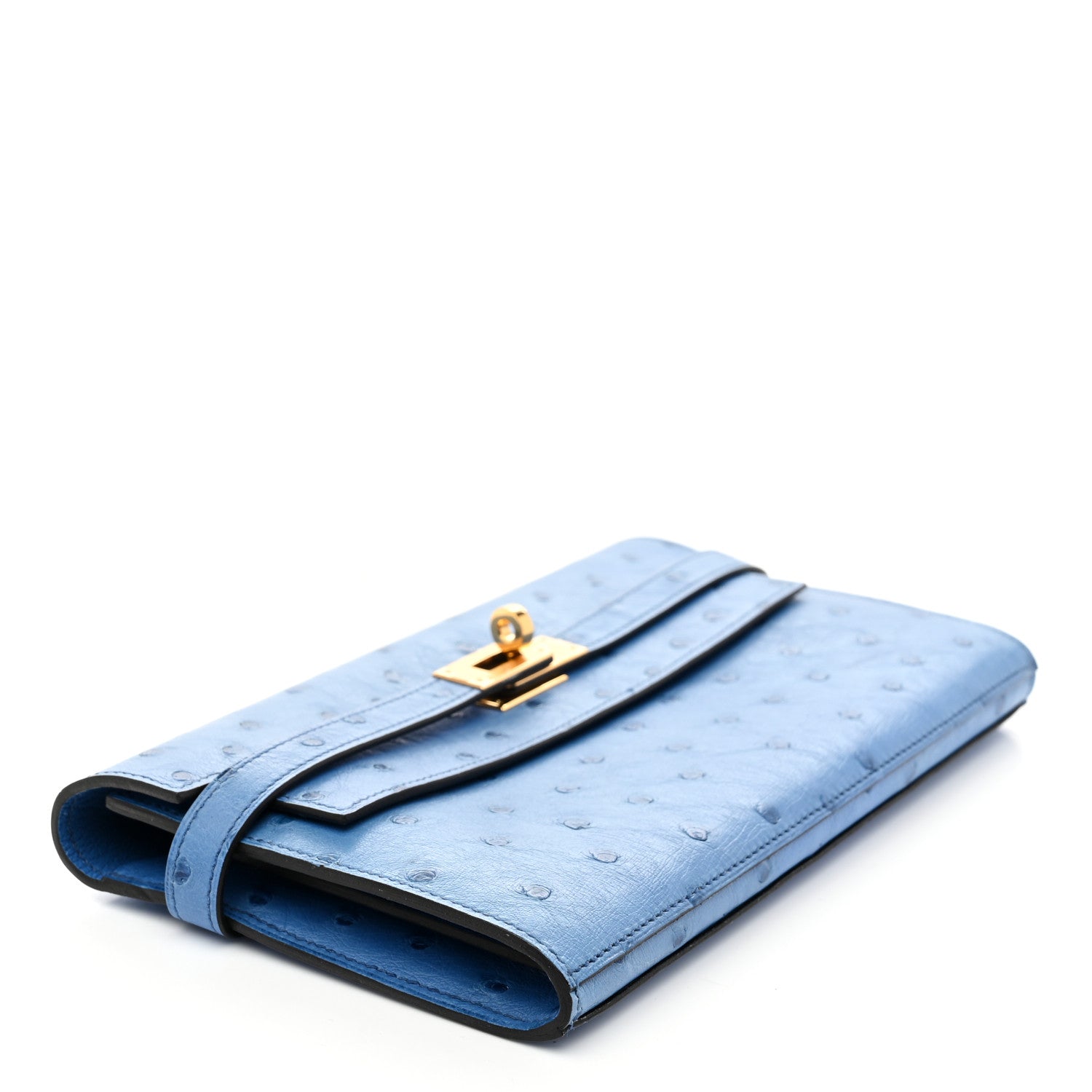 Hermes Ostrich Kelly Longue Wallet Mykonos 4 of 7