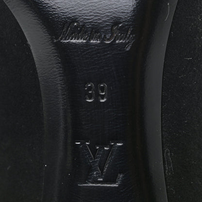 Louis Vuitton Suede Monogram Uniformes Cap Toe Chelsea 75mm Ankle Boots 39 Black 6 of 7
