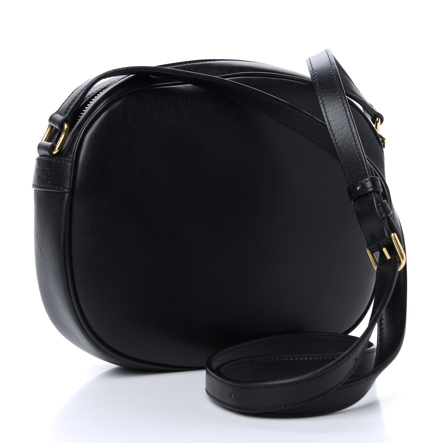 Celine Calfskin Quilted Medium C Charm Bag Black 3 of 10